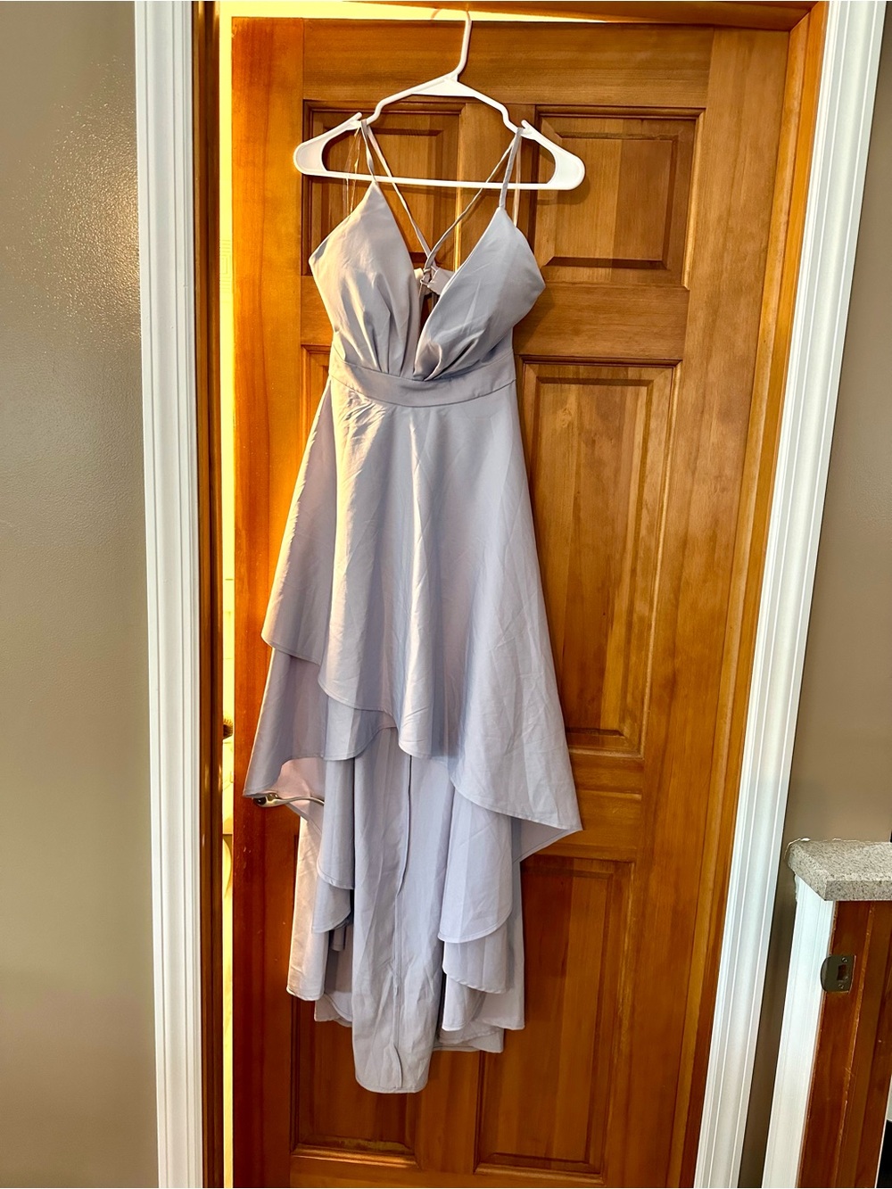 NWT Charlotte Russe Spaghetti Strap High-Low formal Dress Large